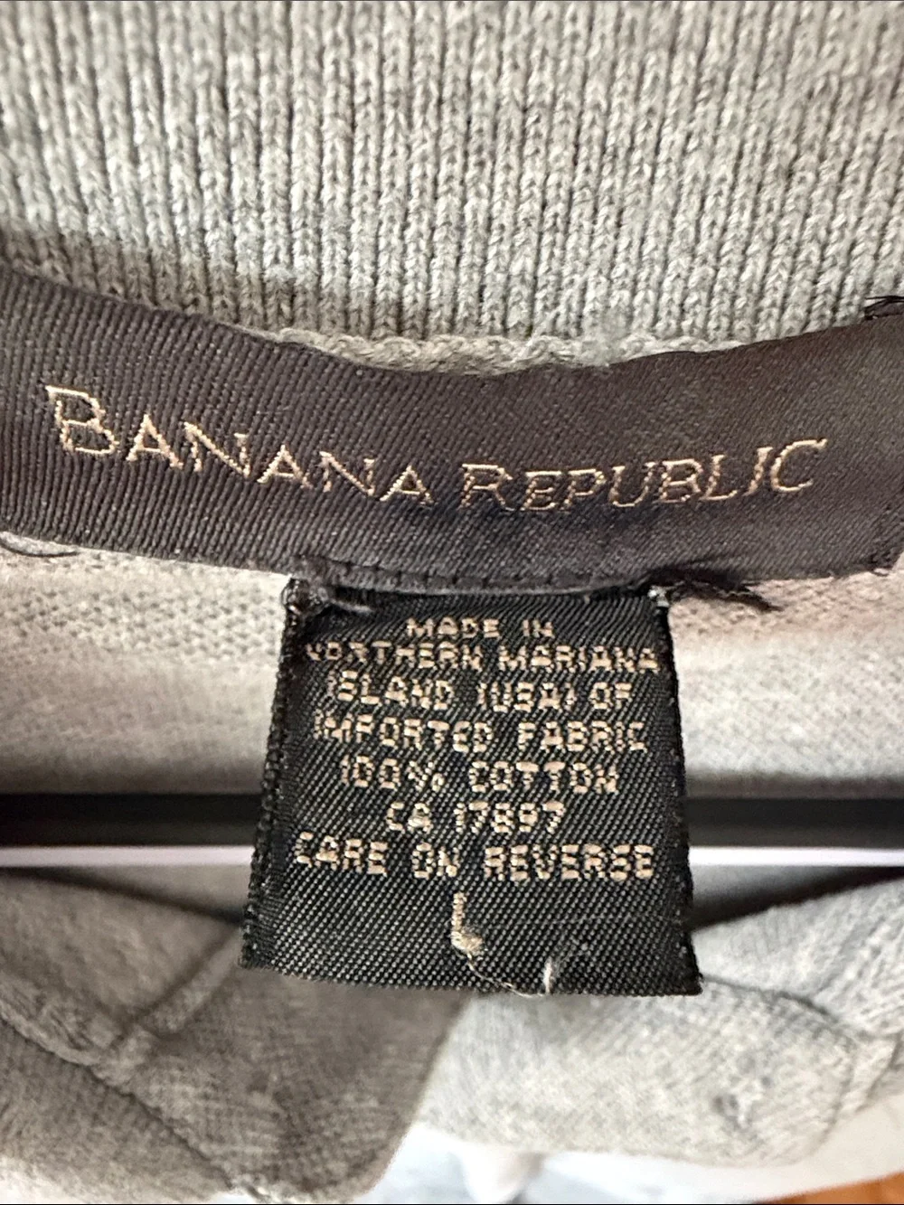 Banana Republic Men's Heather Gray Polo
